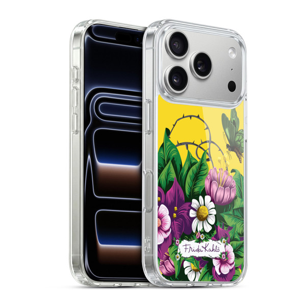 Frida Kahlo Purple Florals Butterfly Soft Gel Case for Apple iPhone 17 Pro