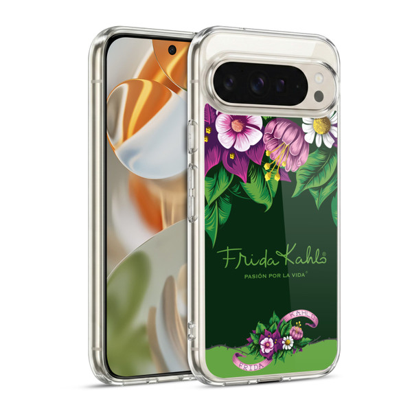 Frida Kahlo Purple Florals Blooms Soft Gel Case for Google Pixel 9 / Pixel 9 Pro