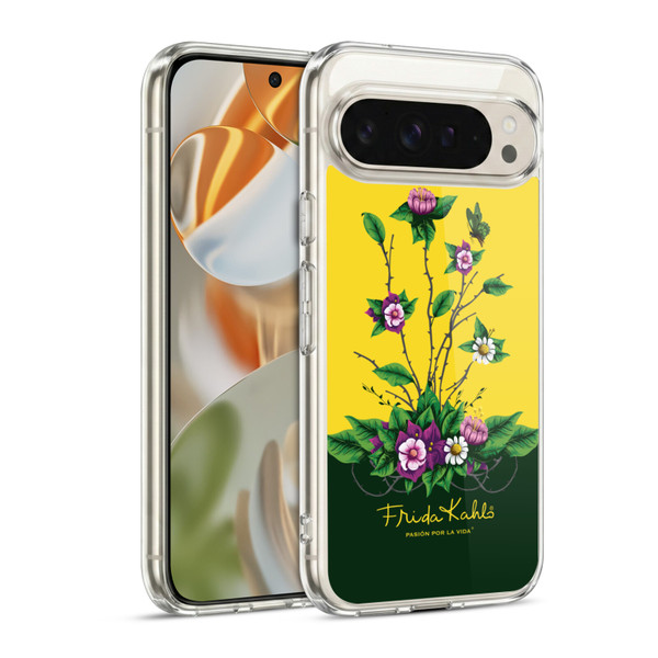 Frida Kahlo Purple Florals Shrub Soft Gel Case for Google Pixel 9 / Pixel 9 Pro