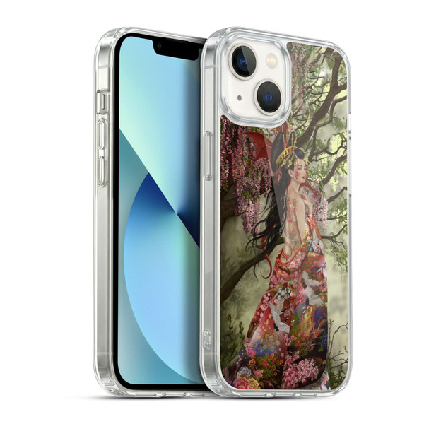 Nene Thomas Deep Forest Asian Silk Soft Gel Case for Apple iPhone 13