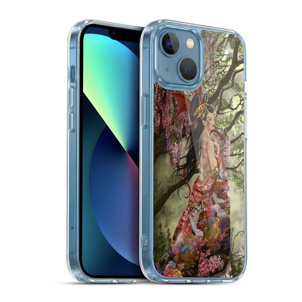 Nene Thomas Deep Forest Asian Silk Soft Gel Case for Apple iPhone 13 Mini & MagSafe