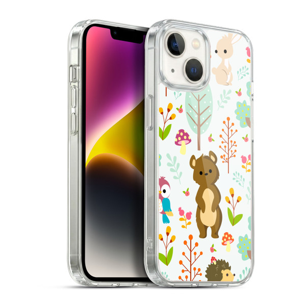 Haroulita Forest Adorable Bear Soft Gel Case for Apple iPhone 14