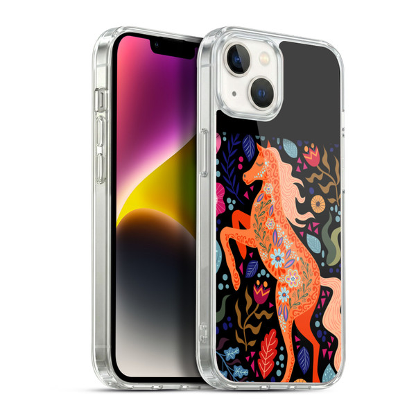 Haroulita Forest Flower Horse Soft Gel Case for Apple iPhone 14 Plus & MagSafe