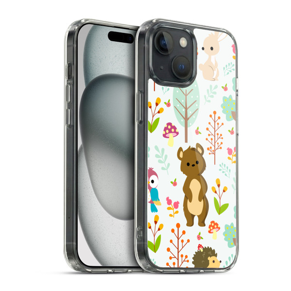 Haroulita Forest Adorable Bear Soft Gel Case for Apple iPhone 15 & MagSafe