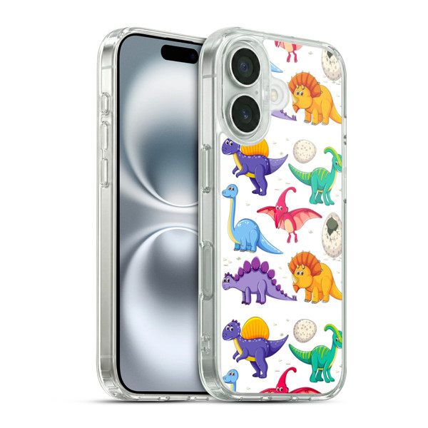 Haroulita Forest Dinosaurs Soft Gel Case for Apple iPhone 16 & MagSafe