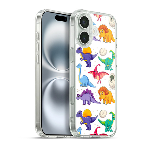 Haroulita Forest Dinosaurs Soft Gel Case for Apple iPhone 16 Plus & MagSafe