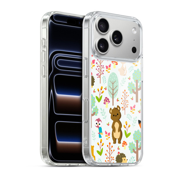 Haroulita Forest Adorable Bear Soft Gel Case for Apple iPhone 17 Pro