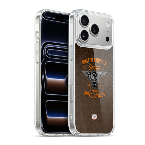 Busted Knuckle Garage Graphics Motorcycles Soft Gel Case for Apple iPhone 17 Pro Max