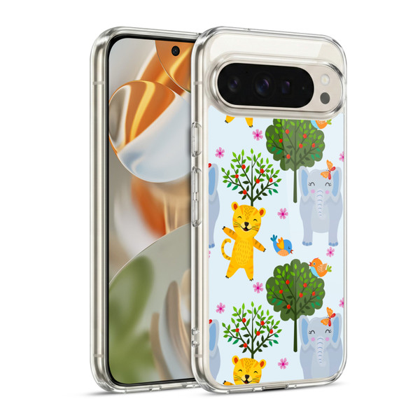 Haroulita Forest Tiger And Elephant Soft Gel Case for Google Pixel 9 / Pixel 9 Pro