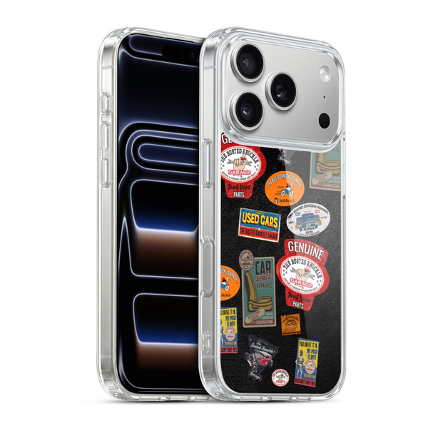 Busted Knuckle Garage Graphics Patches Soft Gel Case for Apple iPhone 17 Pro