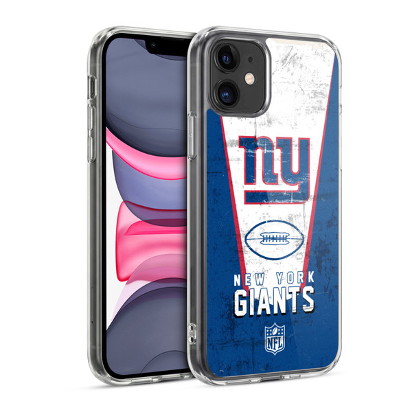 NFL New York Giants Logo Art Banner Soft Gel Case for Apple iPhone 11