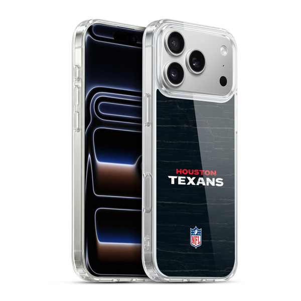NFL Houston Texans Logo Distressed Look Soft Gel Case for Apple iPhone 17 Pro Max