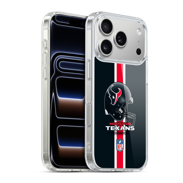 NFL Houston Texans Logo Helmet Soft Gel Case for Apple iPhone 17 Pro