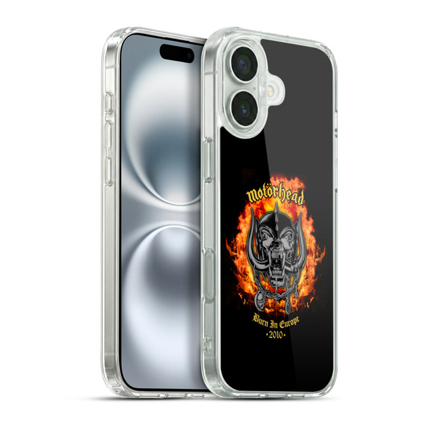 Motorhead Tours Burn In Europe Soft Gel Case for Apple iPhone 16 Plus & MagSafe