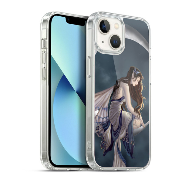 Nene Thomas Crescents Memory Fairy Sitting On Moon Soft Gel Case for Apple iPhone 13