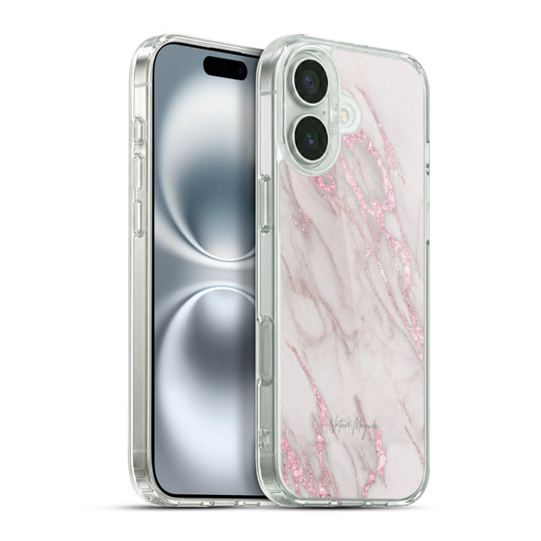 Nature Magick Marble Metallics Pink Soft Gel Case for Apple iPhone 16 Plus & MagSafe
