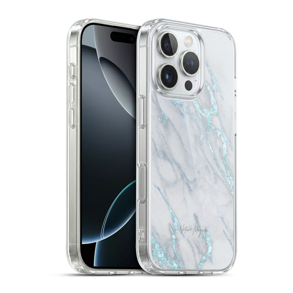 Nature Magick Marble Metallics Blue Soft Gel Case for Apple iPhone 16 Pro & MagSafe
