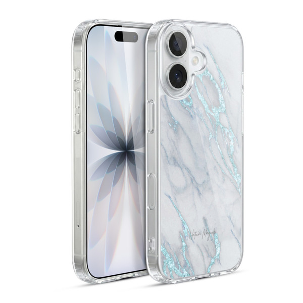 Nature Magick Marble Metallics Blue Soft Gel Case for Apple iPhone 17