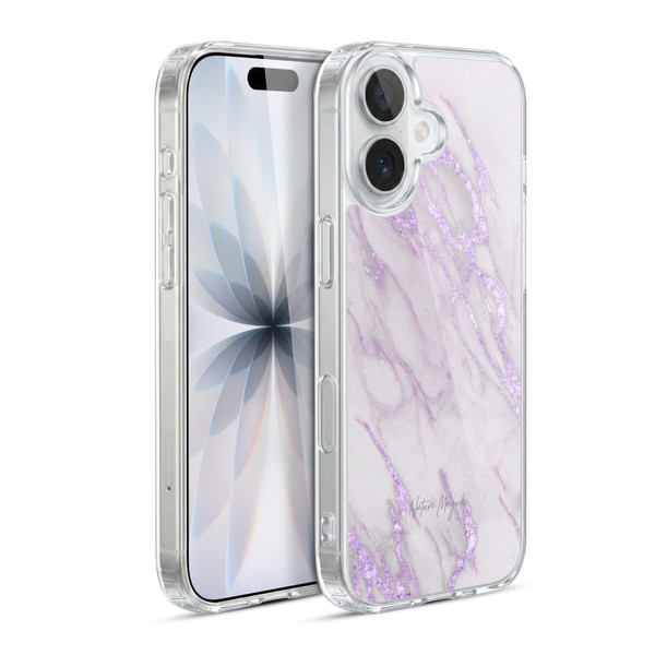 Nature Magick Marble Metallics Purple Soft Gel Case for Apple iPhone 17