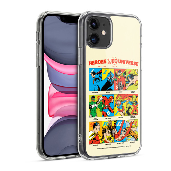 Justice League DC Comics 90th Anniversary Heroes Soft Gel Case for Apple iPhone 11