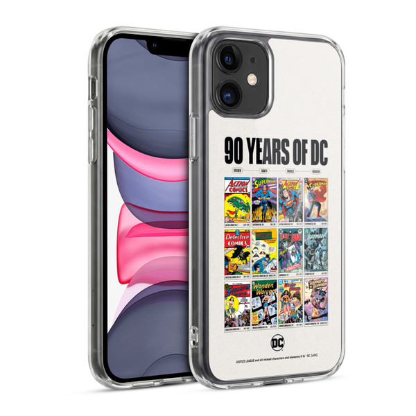 Justice League DC Comics 90th Anniversary Trinity Through Ages Soft Gel Case for Apple iPhone 11