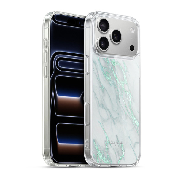 Nature Magick Marble Metallics Teal Soft Gel Case for Apple iPhone 17 Pro Max