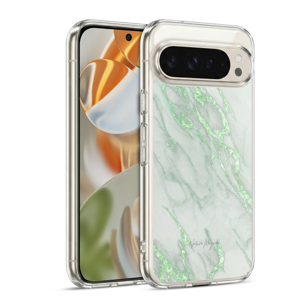 Nature Magick Marble Metallics Green Soft Gel Case for Google Pixel 9 / Pixel 9 Pro