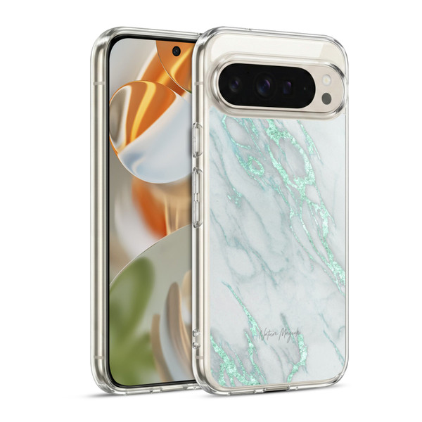 Nature Magick Marble Metallics Teal Soft Gel Case for Google Pixel 9 / Pixel 9 Pro