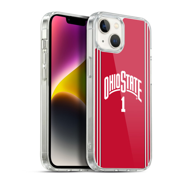 Ohio State University Jersey Basketball Home Soft Gel Case for Apple iPhone 14 Plus & MagSafe