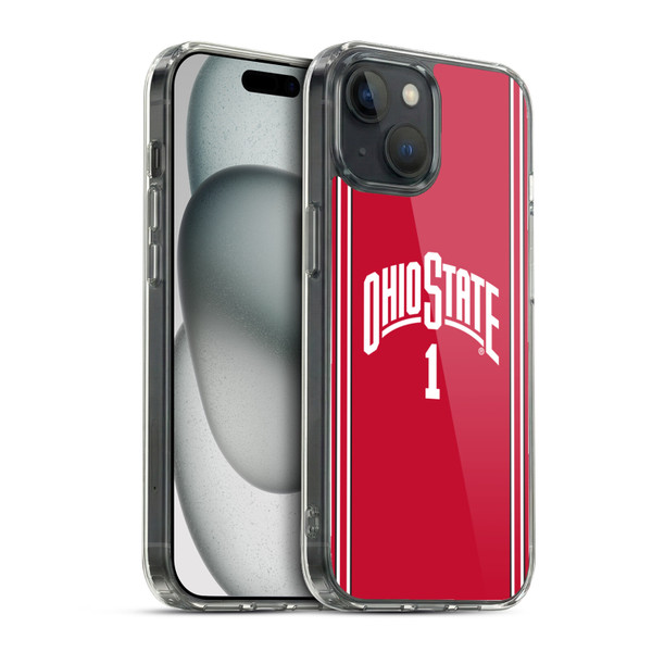 Ohio State University Jersey Basketball Home Soft Gel Case for Apple iPhone 15 & MagSafe