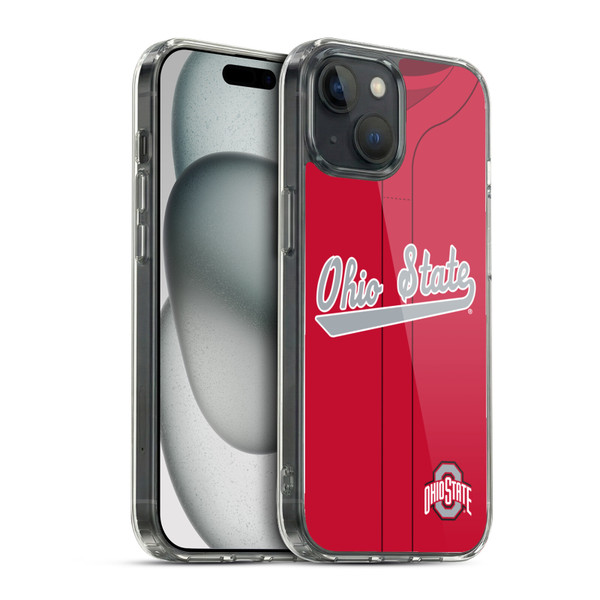 Ohio State University Jersey Baseball Away Soft Gel Case for Apple iPhone 15 & MagSafe