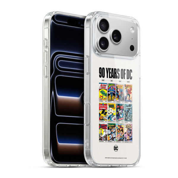 Justice League DC Comics 90th Anniversary Trinity Through Ages Soft Gel Case for Apple iPhone 17 Pro Max