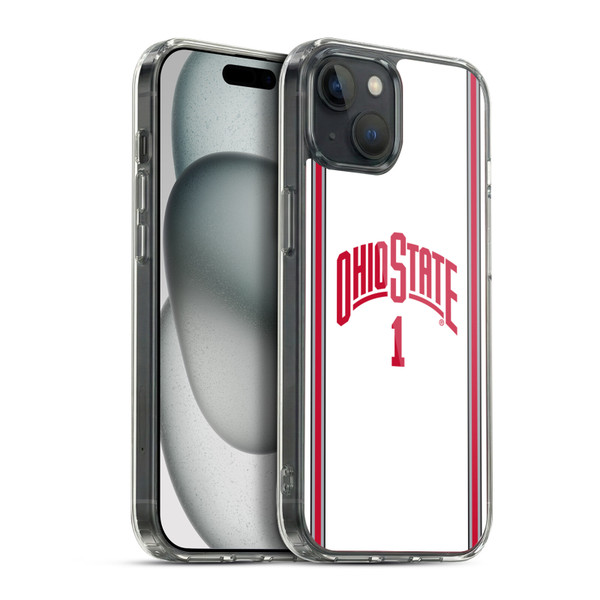 Ohio State University Jersey Basketball Away Soft Gel Case for Apple iPhone 15 Plus & MagSafe