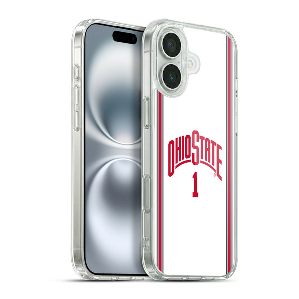 Ohio State University Jersey Basketball Away Soft Gel Case for Apple iPhone 16 Plus & MagSafe