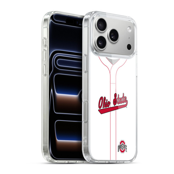 Ohio State University Jersey Baseball Home Soft Gel Case for Apple iPhone 17 Pro Max