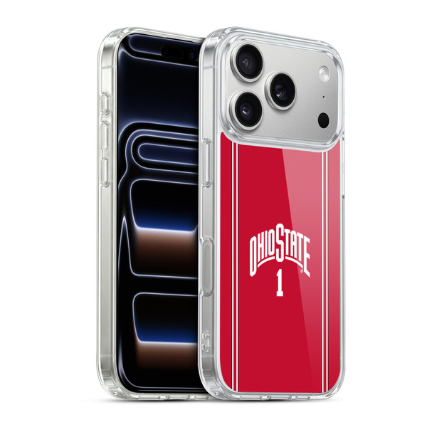 Ohio State University Jersey Basketball Home Soft Gel Case for Apple iPhone 17 Pro