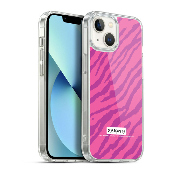 P.D. Moreno Patterns Pink Zebra Soft Gel Case for Apple iPhone 13