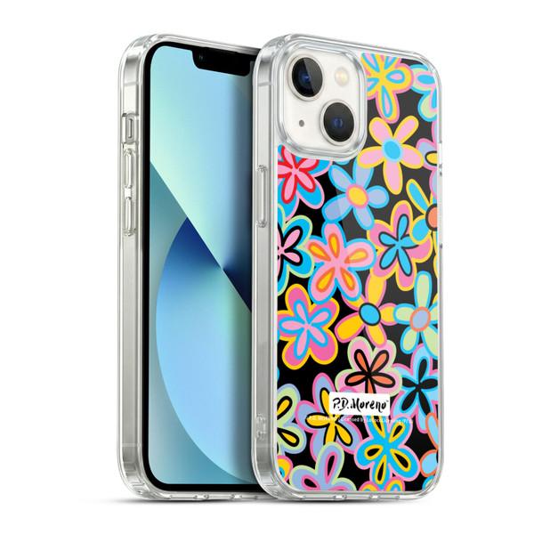 P.D. Moreno Patterns Retro Flowers Soft Gel Case for Apple iPhone 13