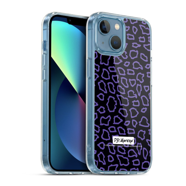 P.D. Moreno Patterns Black Purple Soft Gel Case for Apple iPhone 13 Mini & MagSafe