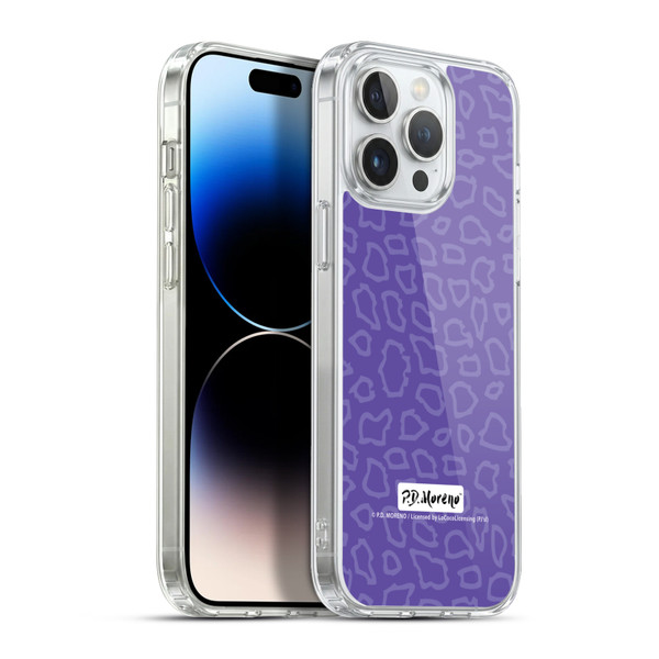 P.D. Moreno Patterns Purple Leopard Soft Gel Case for Apple iPhone 13 Pro Max & MagSafe