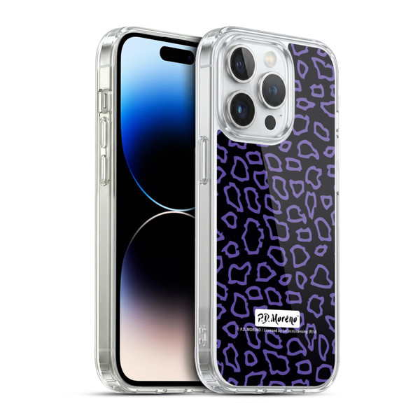 P.D. Moreno Patterns Black Purple Soft Gel Case for Apple iPhone 13 Pro & MagSafe