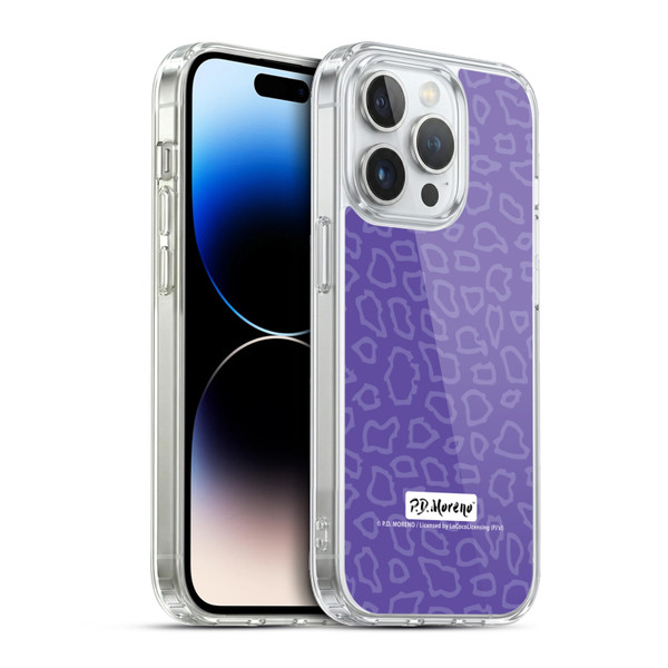P.D. Moreno Patterns Purple Leopard Soft Gel Case for Apple iPhone 13 Pro & MagSafe