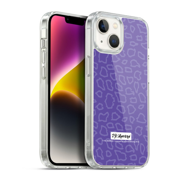 P.D. Moreno Patterns Purple Leopard Soft Gel Case for Apple iPhone 14