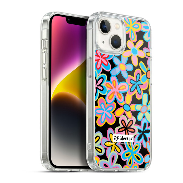 P.D. Moreno Patterns Retro Flowers Soft Gel Case for Apple iPhone 14