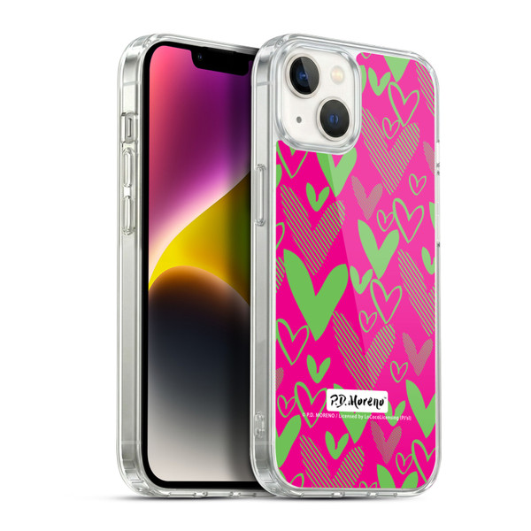 P.D. Moreno Patterns Hearts 1 Soft Gel Case for Apple iPhone 14 Plus & MagSafe