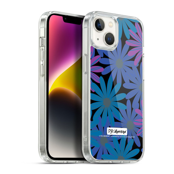 P.D. Moreno Patterns Midnight Daisies Soft Gel Case for Apple iPhone 14 Plus & MagSafe