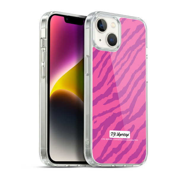 P.D. Moreno Patterns Pink Zebra Soft Gel Case for Apple iPhone 14 Plus & MagSafe