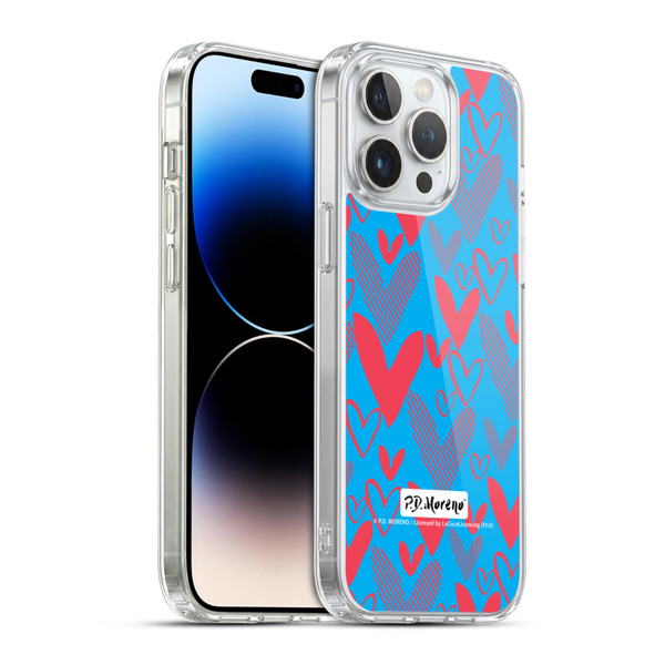 P.D. Moreno Patterns Hearts 2 Soft Gel Case for Apple iPhone 14 Pro Max & MagSafe