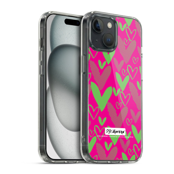 P.D. Moreno Patterns Hearts 1 Soft Gel Case for Apple iPhone 15 & MagSafe