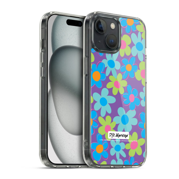 P.D. Moreno Patterns Purple Soft Gel Case for Apple iPhone 15 & MagSafe